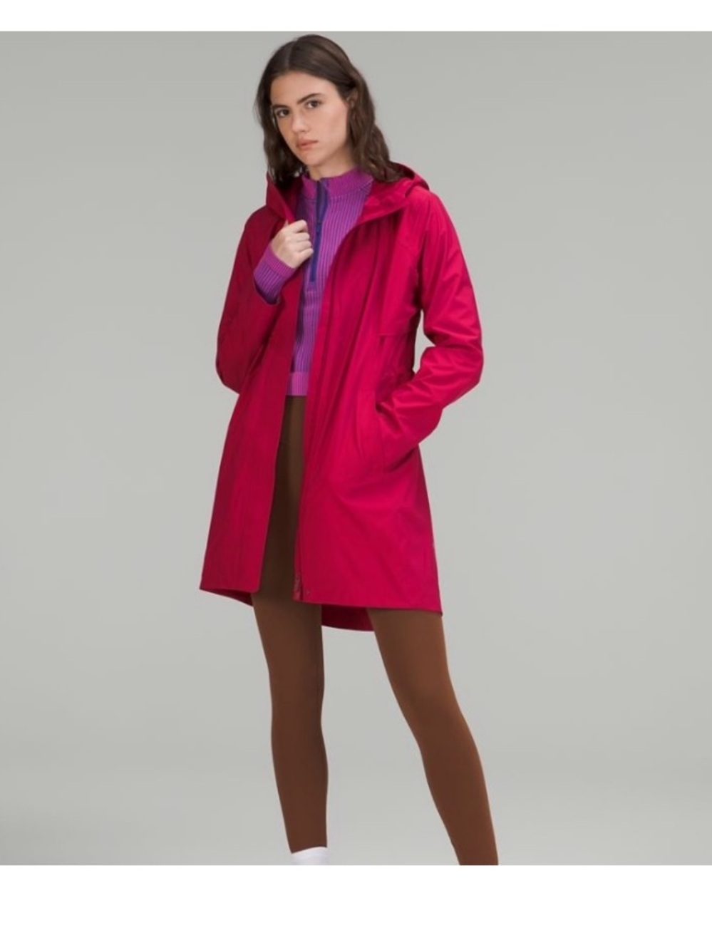 Lululemon Rain Rebel Jacket in Pomegranate